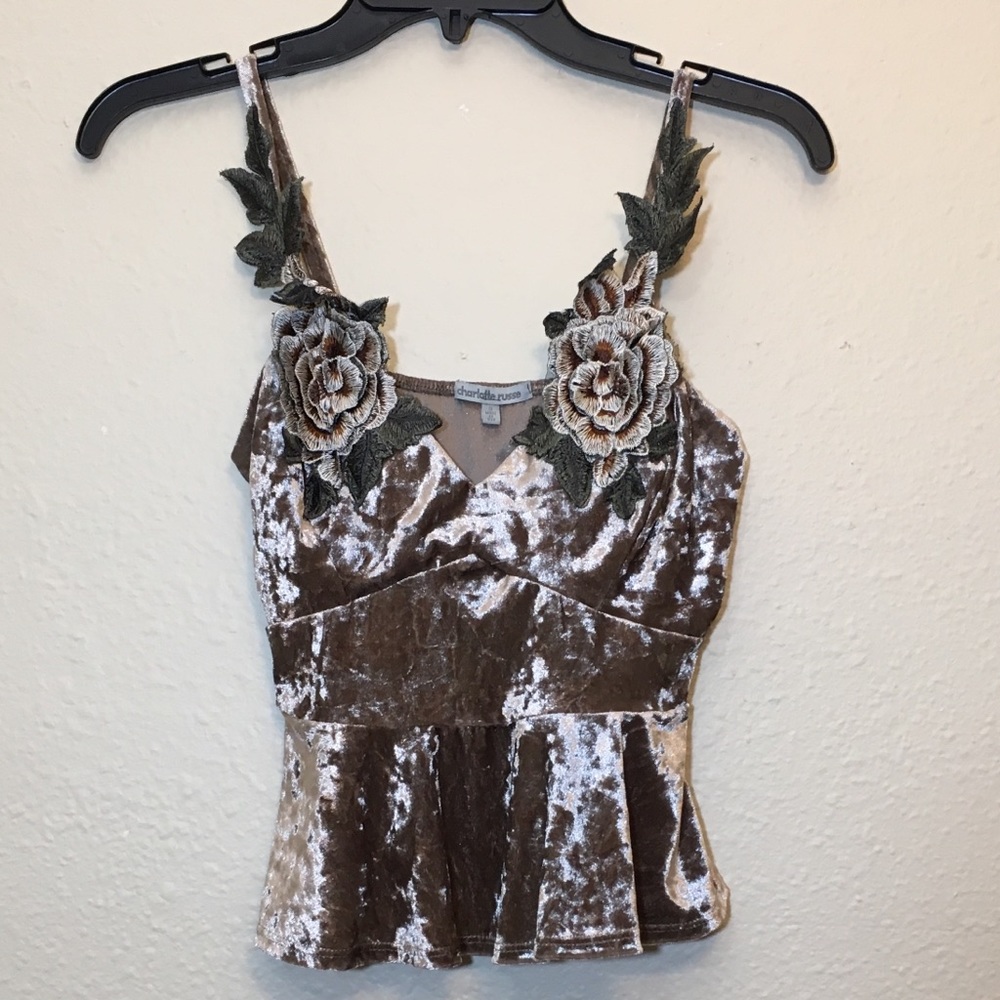Velvet crop top